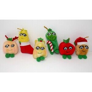 Greystone 1991 Del Monte Christmas Yumkins Fruits & Veggies Plush Ornaments